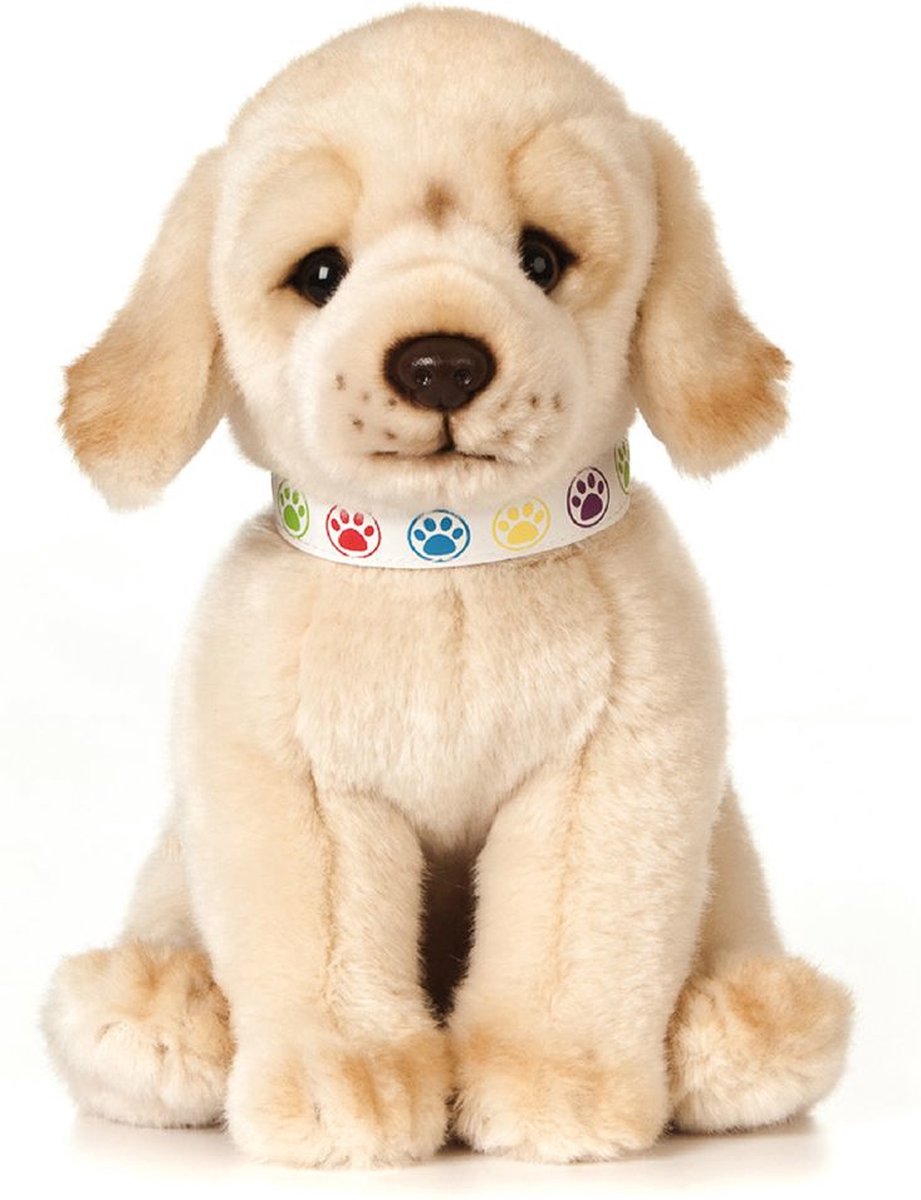 Living Nature knuffel Giant Golden Lab Puppy pluche hond.