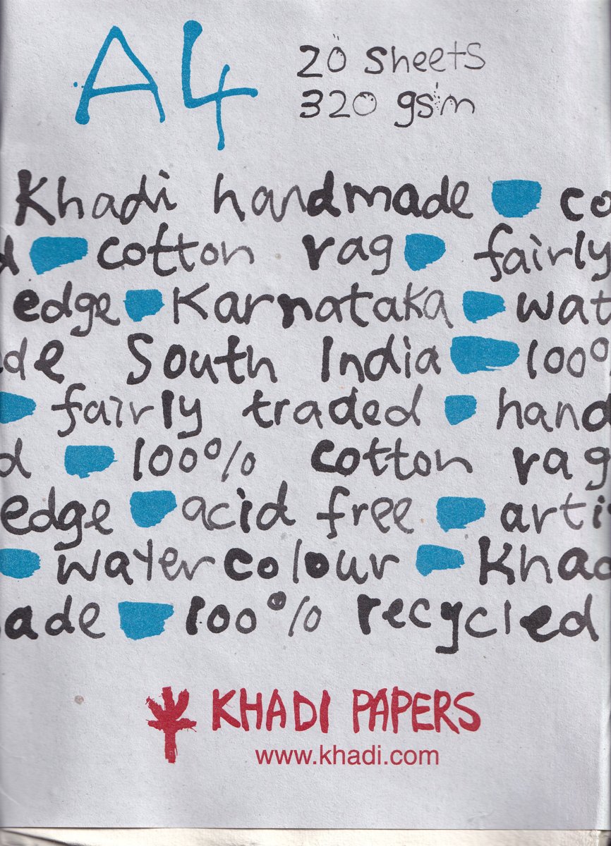 handgeschept papier 21 x 30 cm - 320 grams - 20 vel