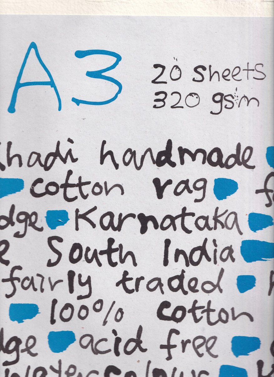 handgeschept papier 30 x 42 cm - 320 grams - 20 vel