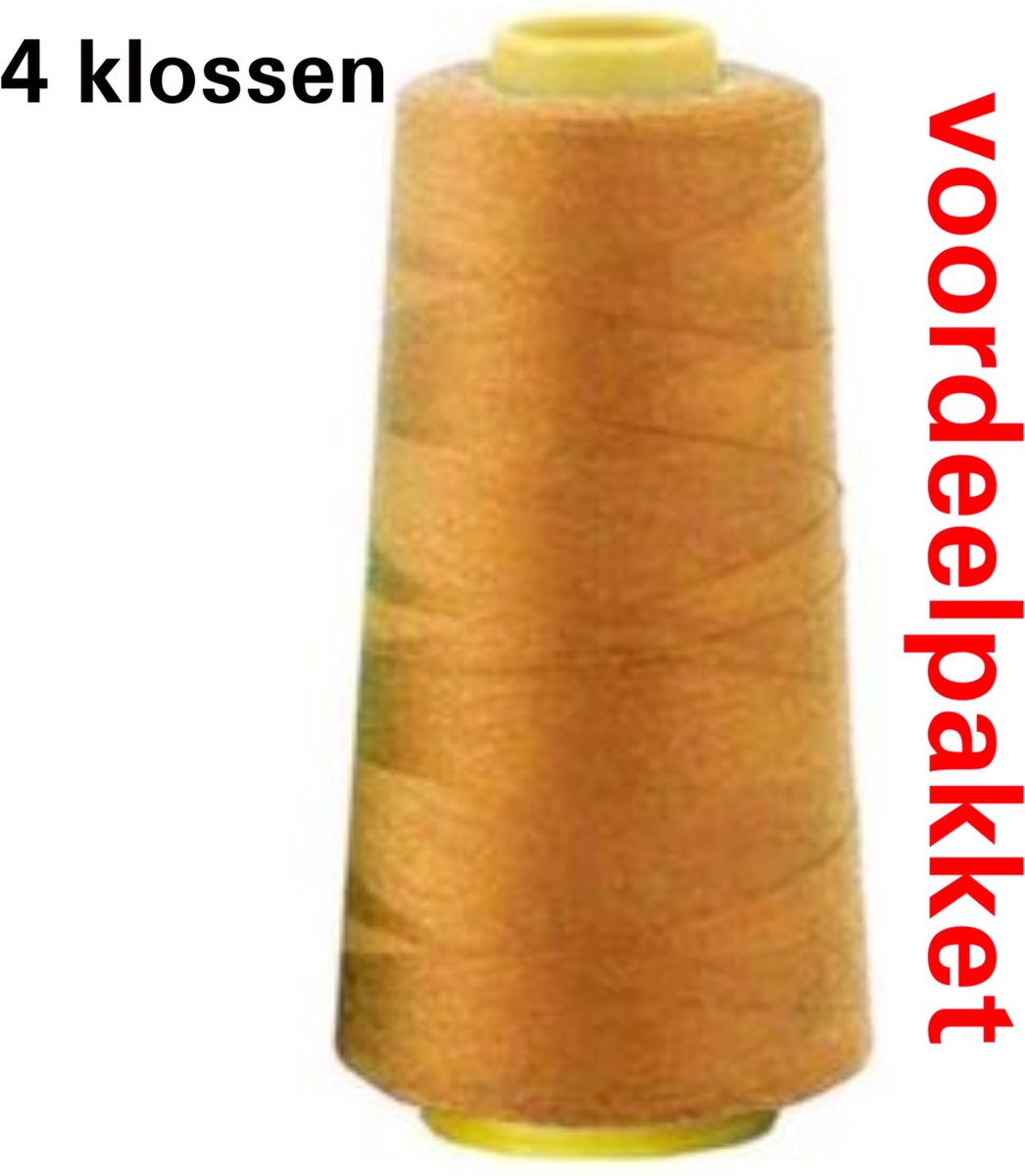 geel mosterd/oker lockgaren - 141 - 4 x klos
