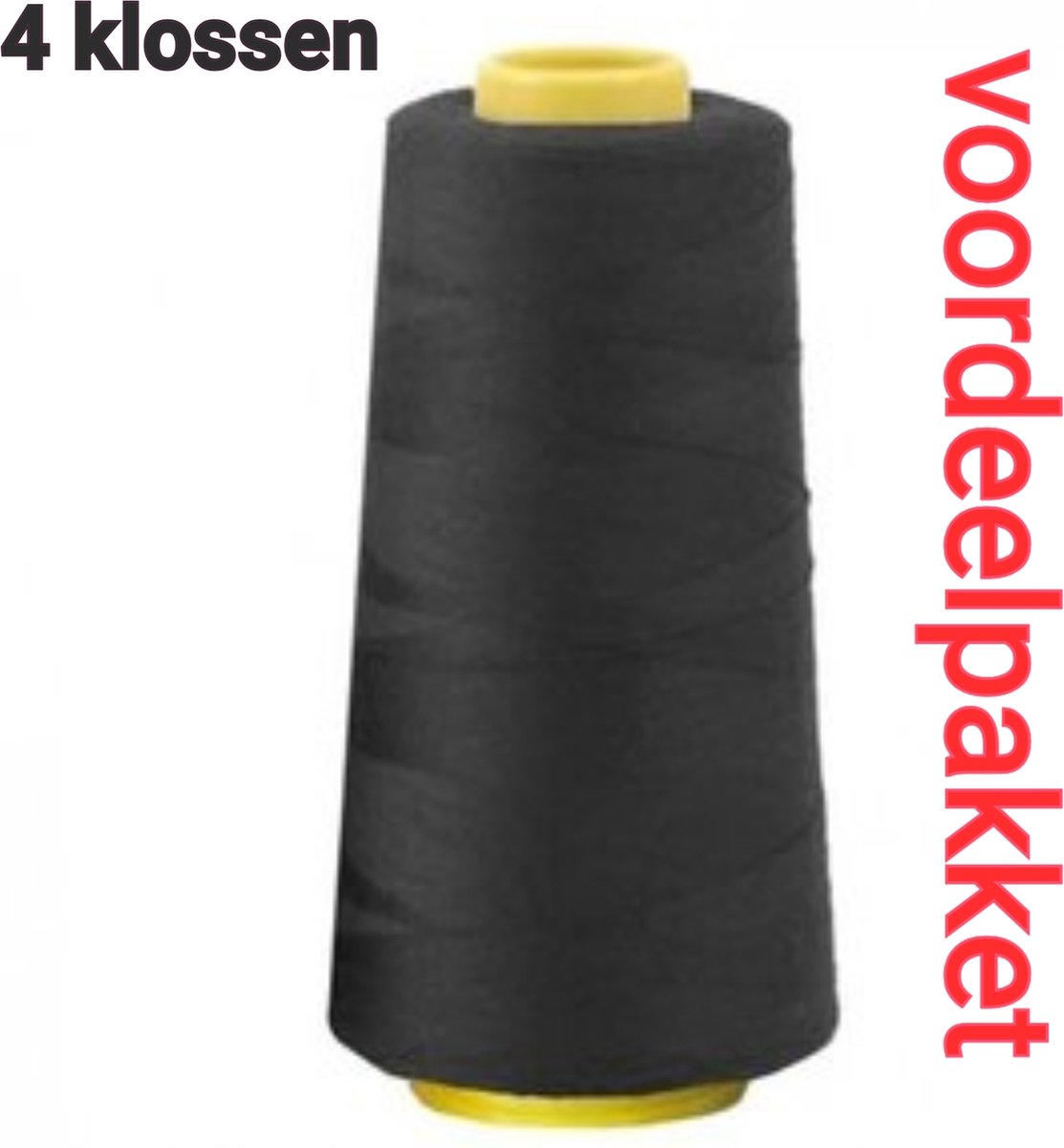 zwart lockgaren - 000 - 4x klos