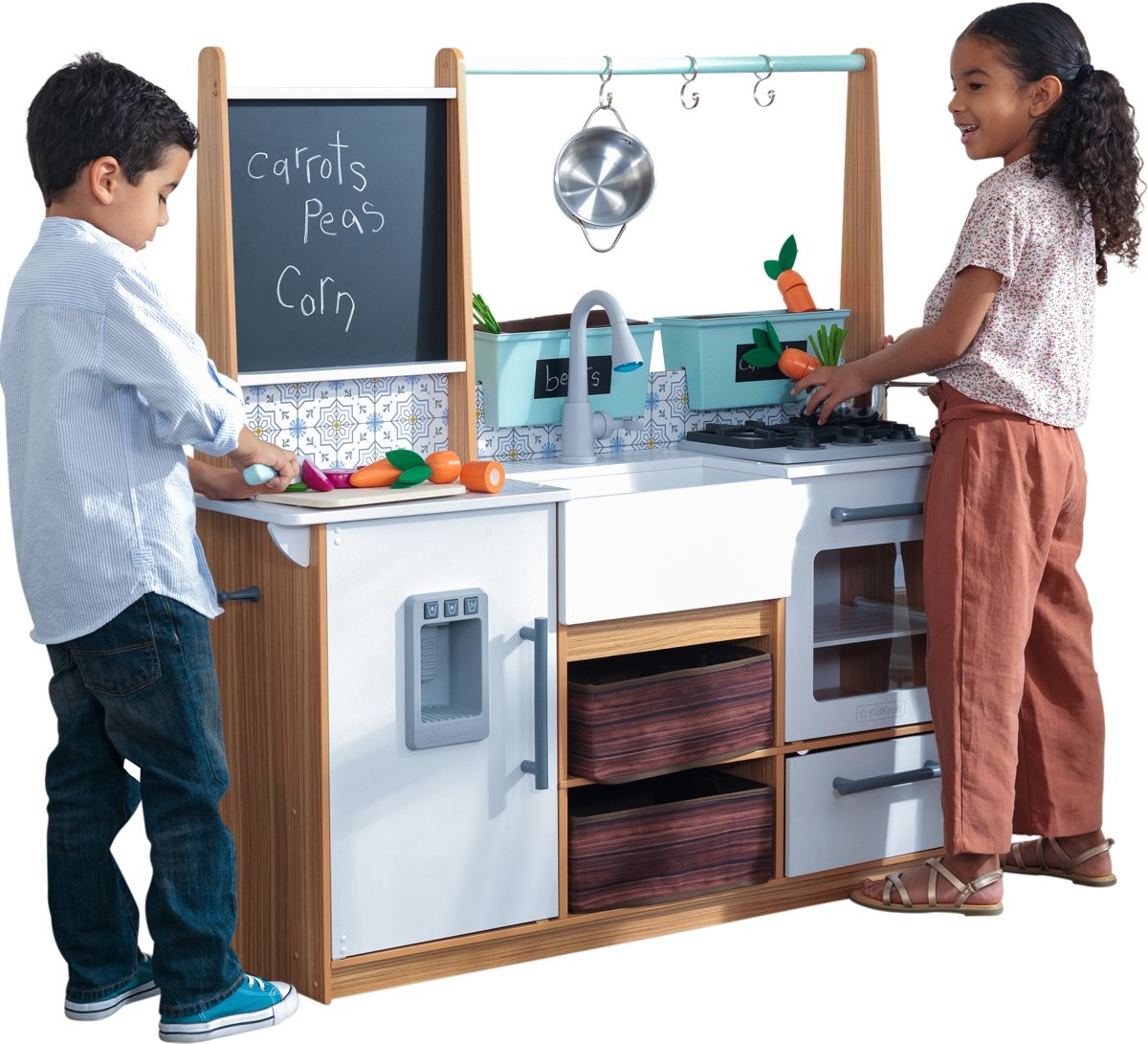 KidKraft Farmhouse houten speelkeuken met gemakkelijke EZ Kraft Assembly™
