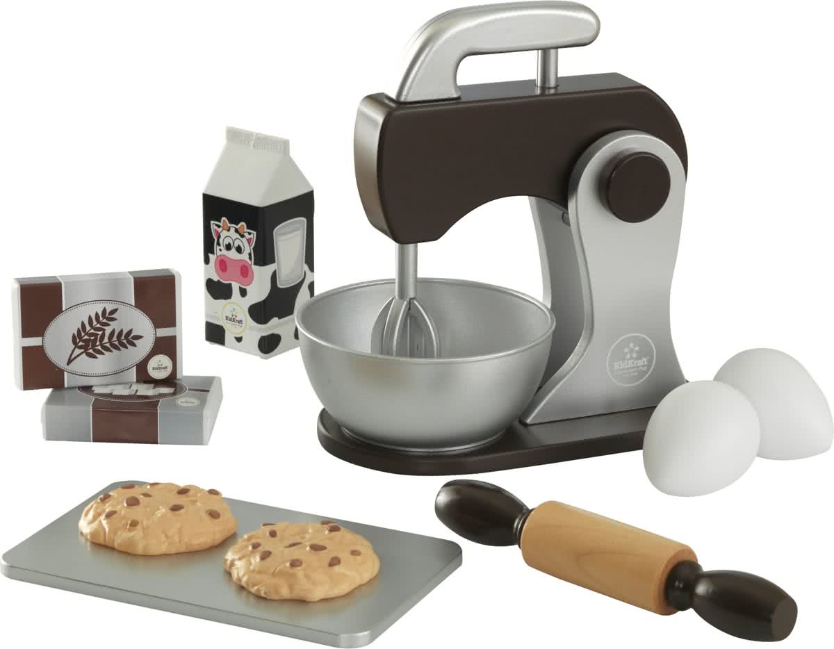   Houten speelgoed bakset - espressokleurig