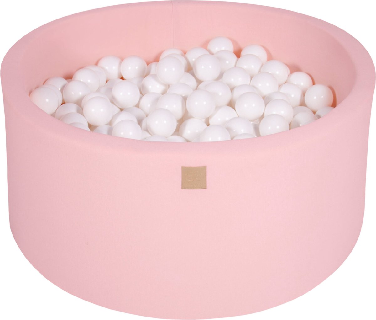 Ballenbak KATOEN Roze - 90x40 incl. 300 ballen - helemaal wit
