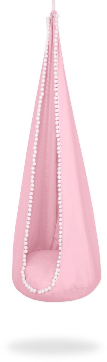 Gordijnen voor babykamer- Opknoping hartjes witte stippen op beige