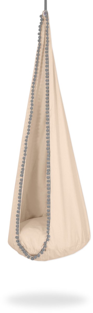 Gordijnen voor babykamer- Opknoping hartjes witte stippen op groen