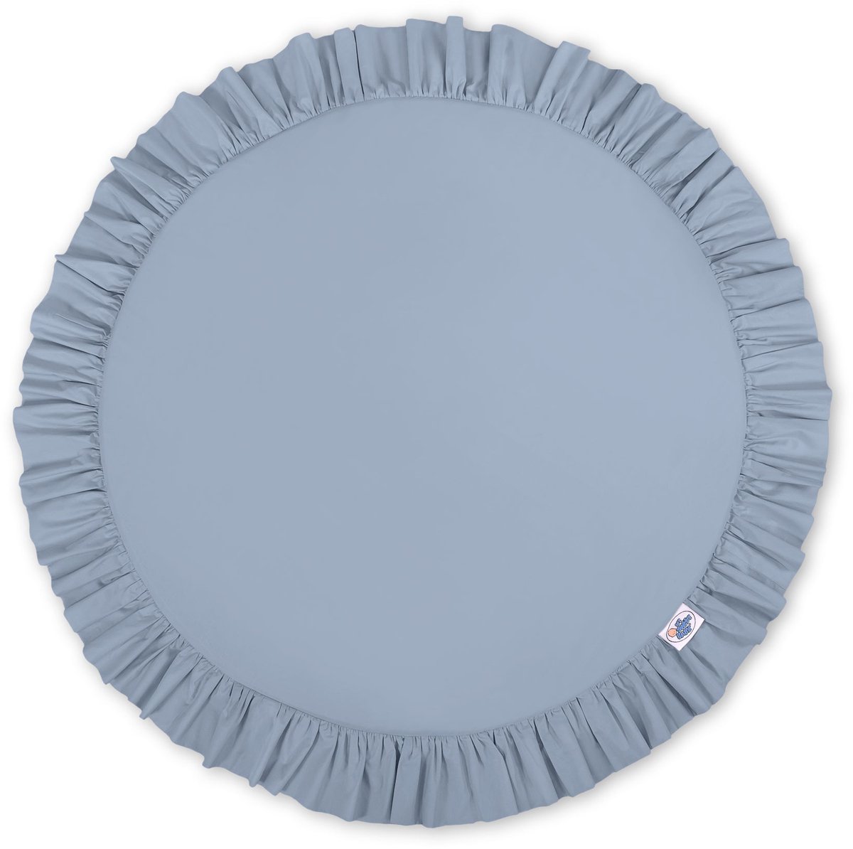 Poszewka na rogala- Serduszka białe grochy na turkusie