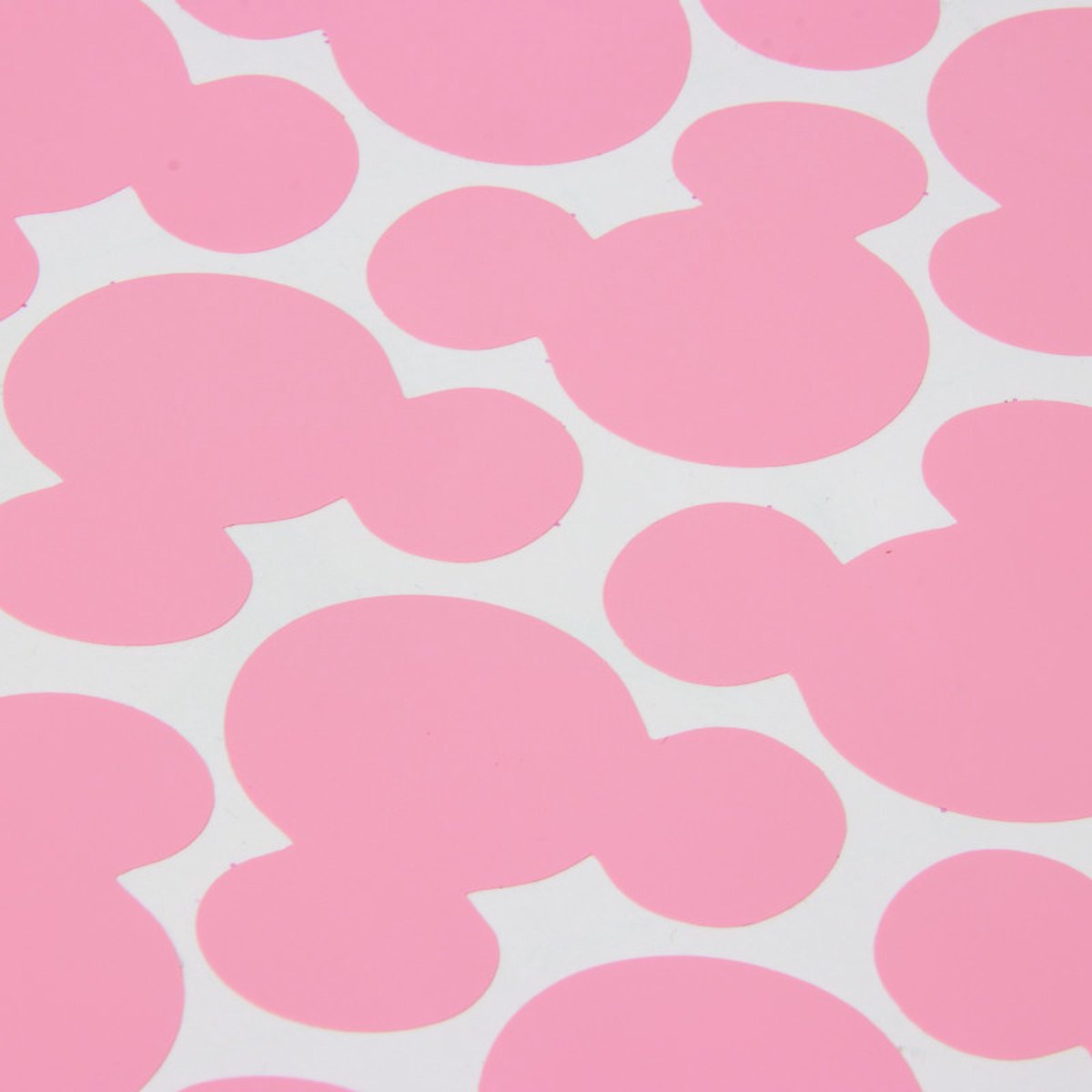 Mickey Mouse stickers (24) – Minnie Mouse stickers – Muurstickers Mickey Mouse – Minnie Mouse traktaties – Herbruikbaar en Overschrijfbaar - Kleur: Lichtroze