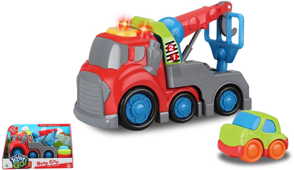 KiddyGo sleepwagen speelgoedauto met licht en geluid 19,5 cm multicolor.