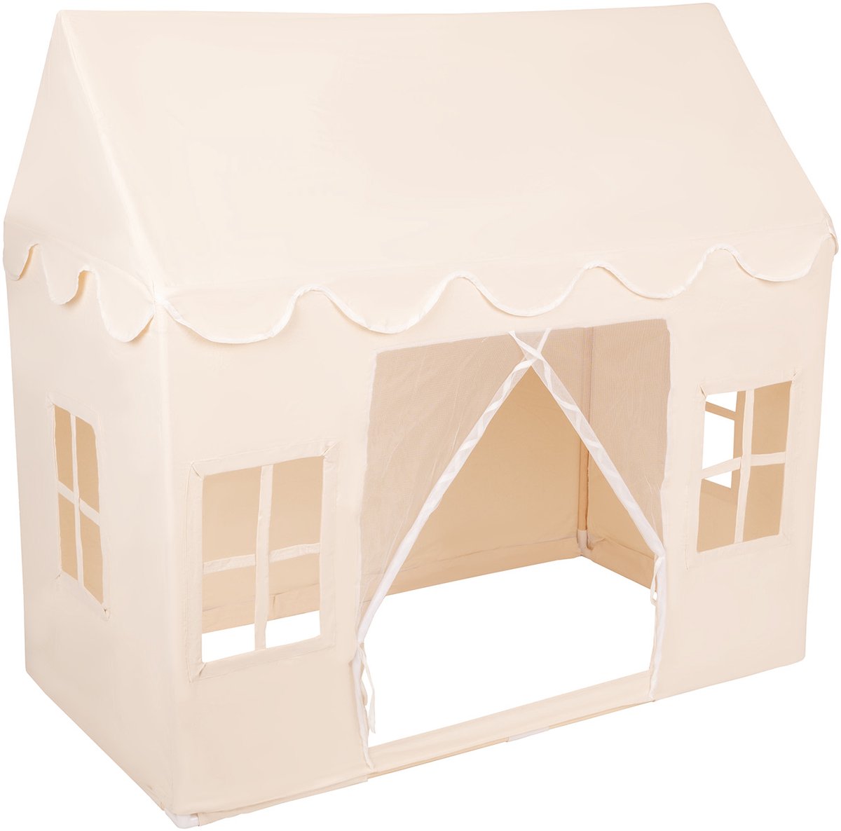  Speelhuis Kindertent Met 200 Ballen Voor Kinderen Kinderhuis Opvouwbaar Ontwerp     Indoor Creativiteit Kindertent Voor Binnen En Buiten Kinderkamer, Natuurlijke Kleur:Pastel Beige/Pastelgeel/Wit/Mint/Poederroze