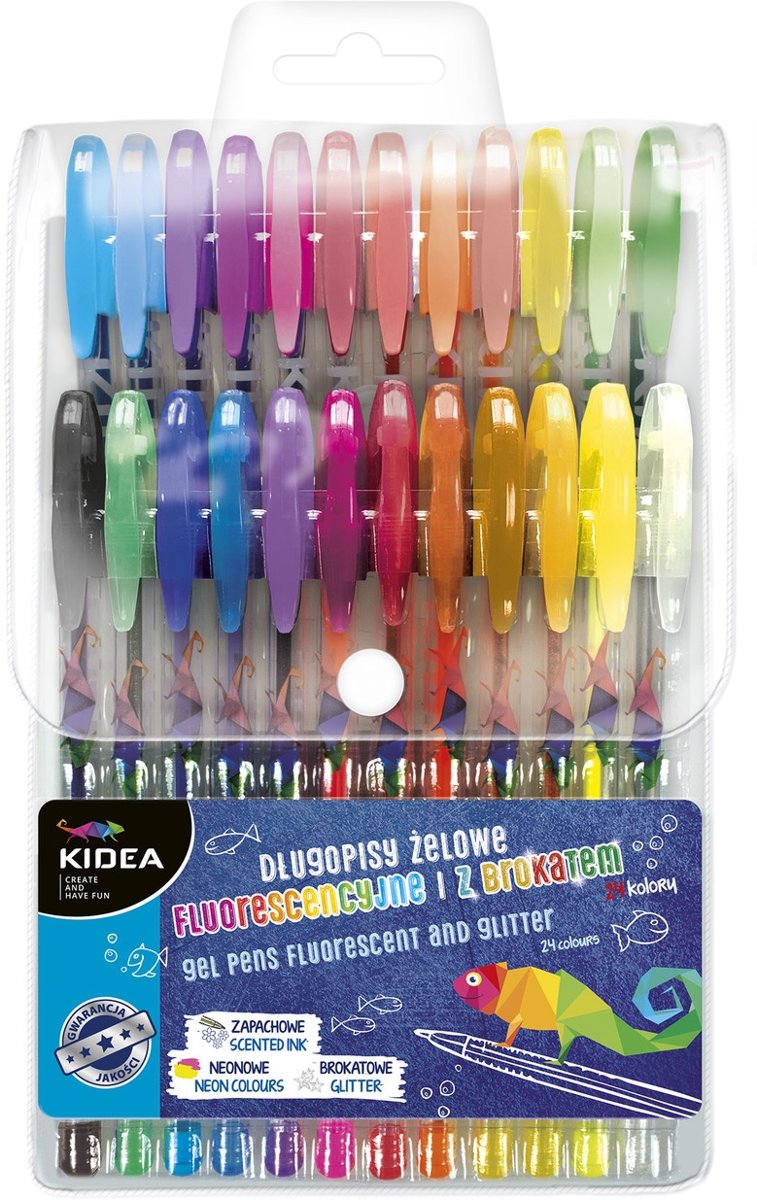 Kidea Gekleurde Glitter-gelpennen 24 Stuks