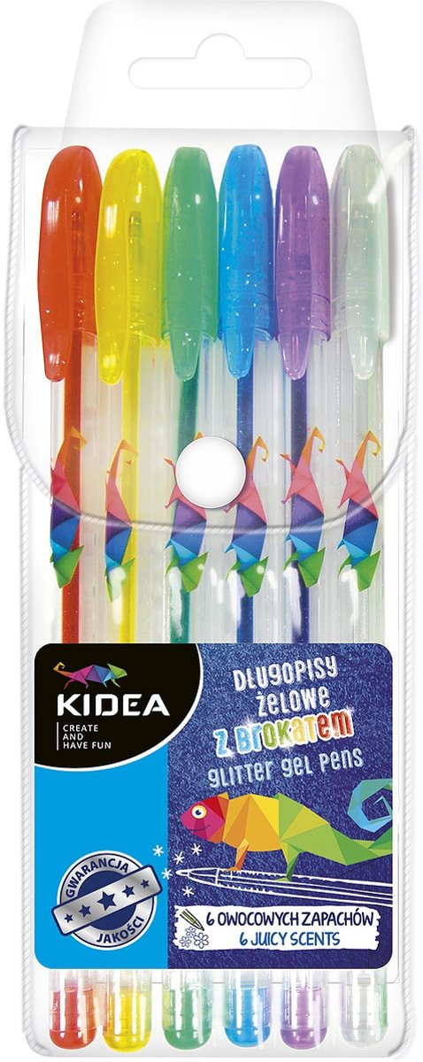 Kidea Gekleurde Glitter-gelpennen 6 Stuks