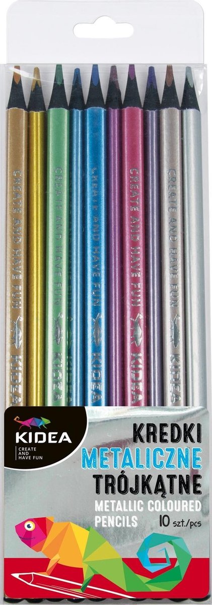 Kidea Kleurpotloden Metallic 20 Cm Hout 10 Stuks