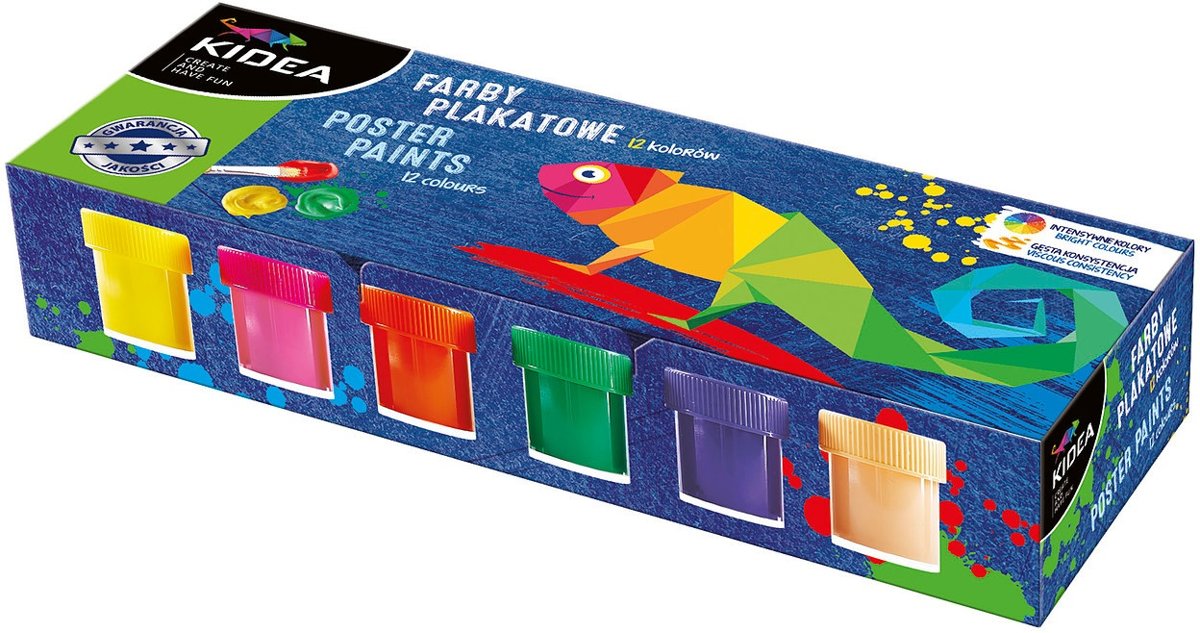 Kidea Verf 12 Kleuren 20 Ml