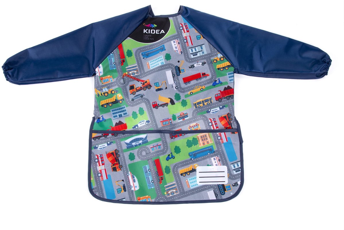 Verfschort met mouwen auto-thema - Fartuszek do malowania z rękawami auta