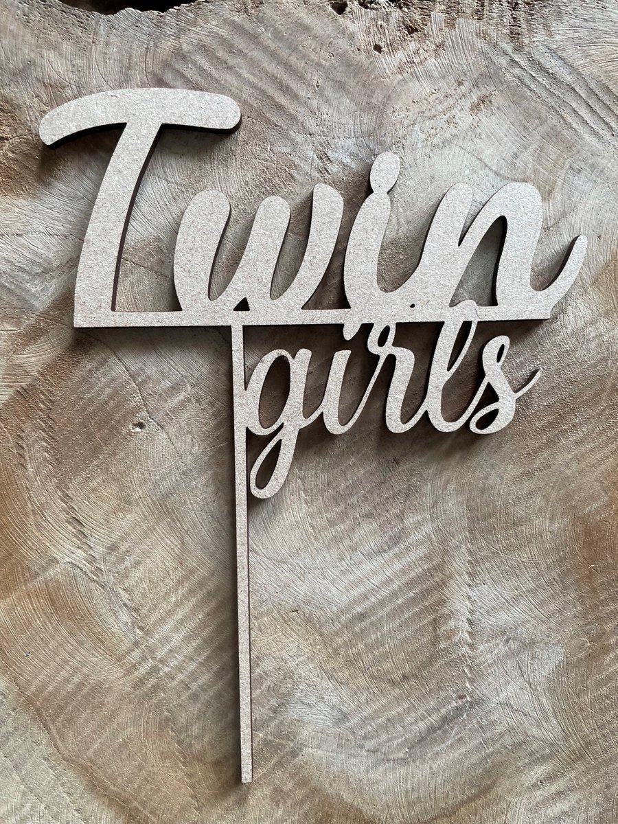 Taarttopper Twin girls - Geboorte - Babyshower - Tweeling