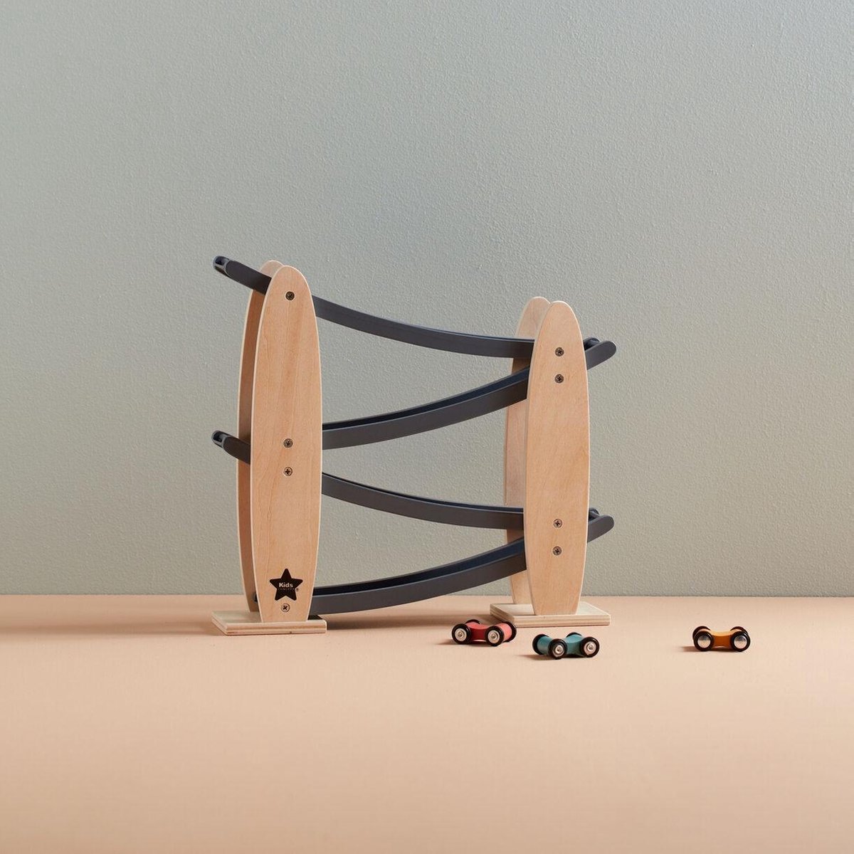 Houten Autobaan Nature/grijs Aiden  