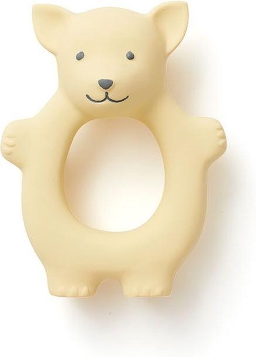   - Teether Fox in Natural Rubber - Yellow (1000458)