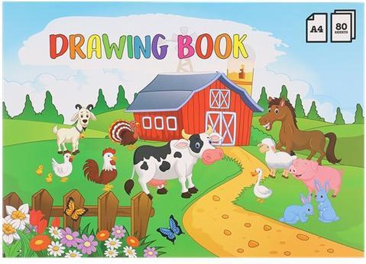 Kids Creative schetsboek - A4 - 80 vellen - 70-grams papier - FSC - verantwoord hout en papier