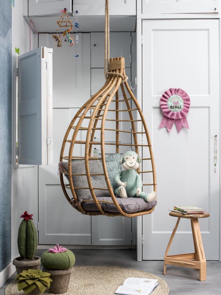 Kidsdepot vloerkleed rechthoekig Jute natural