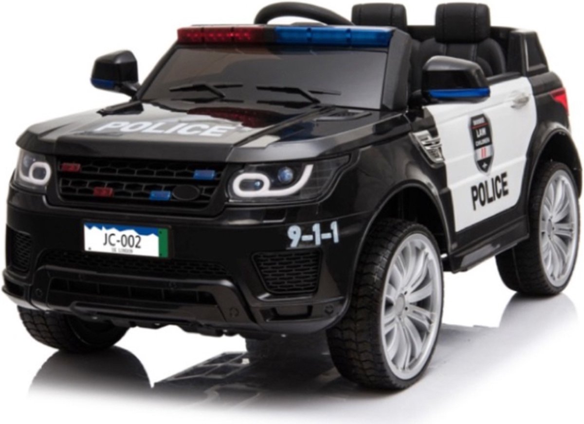 Politieauto 12V kinderauto met sirenes en flitslampen