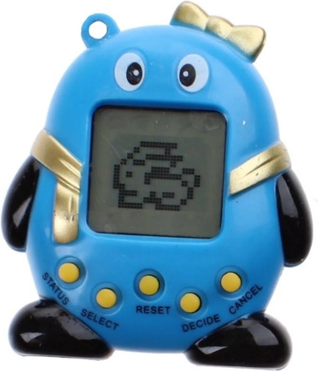 Funny Pets - Tamagotchi - Digitaal Huisdier - BLAUW - Inclusief 168 Huisdieren Om Te Verzorgen En Mee Te Spelen - Sleutelhanger Met Digitaal Huisdier - Huisdier In Je Broekzak - Vanaf 5 Jaar - Voor Jongens en Meisjes - Keuze Uit Meerdere Kleuren