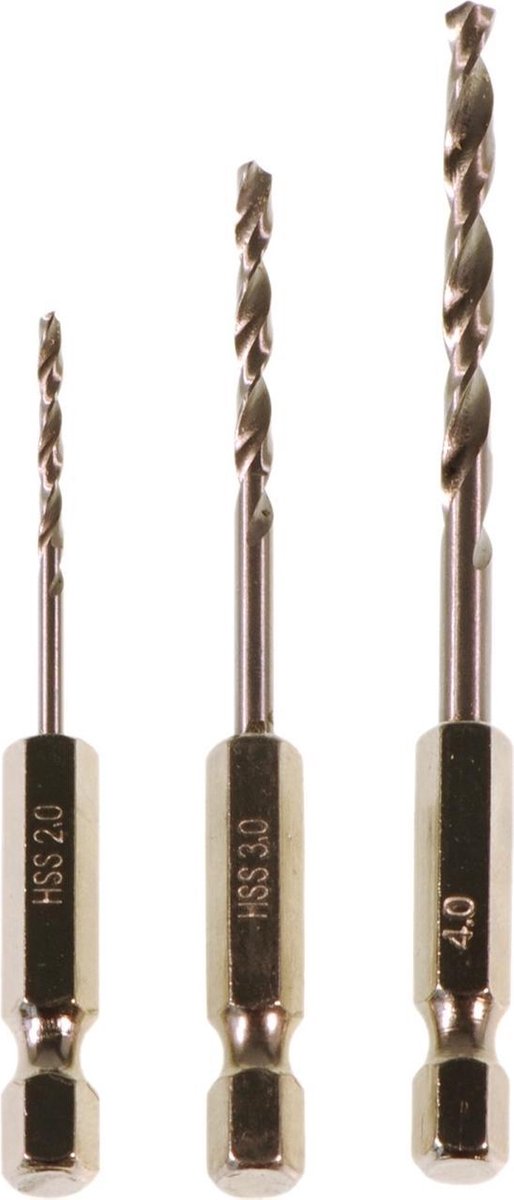 Kids At Work Boorset Junior Staal Zilver 4-delig