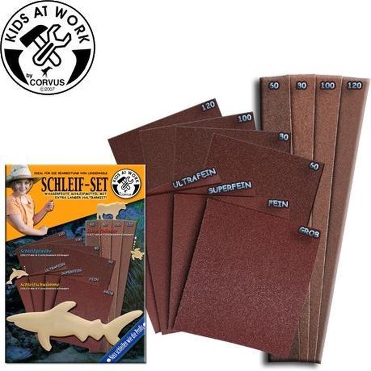 Kids At Work Schuurpapier Set 12 Stuks