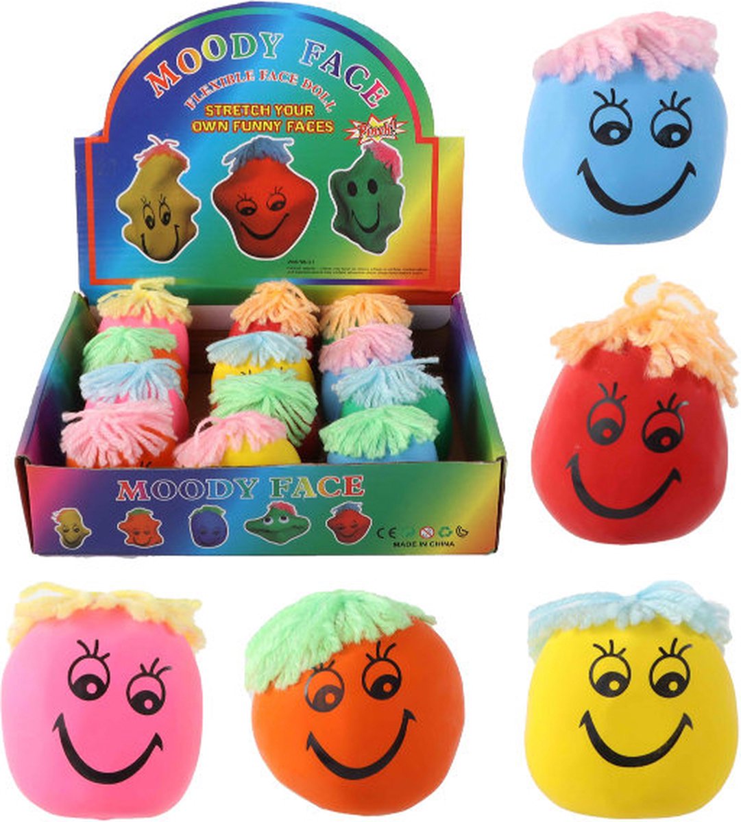 12 kneed humeurig gezicht ass. 9862.