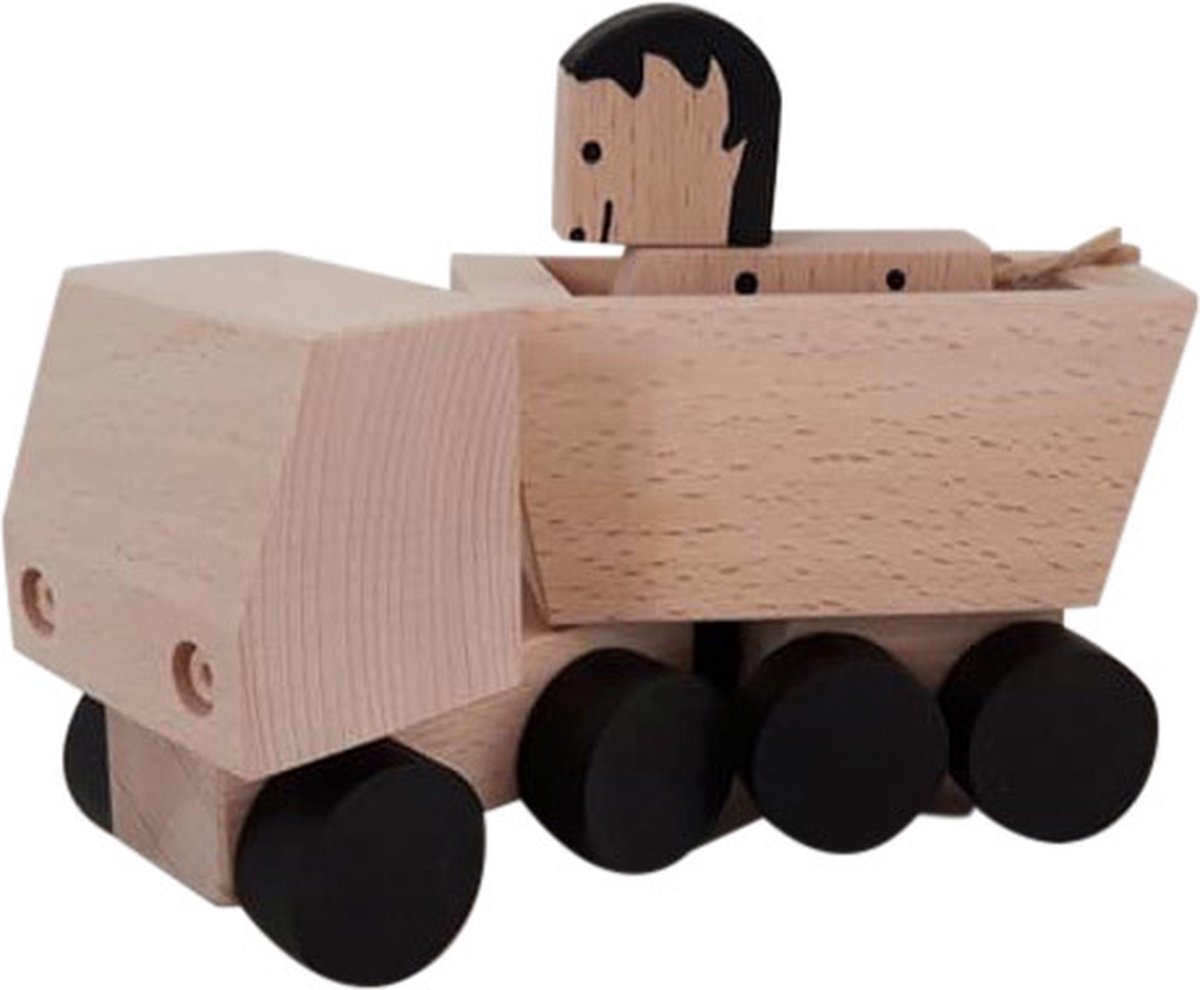 Paardenvrachtwagen - Houten speelgoed - Hout - paard - vrachtwagen - duurzaam - speelgoed - auto - dieren