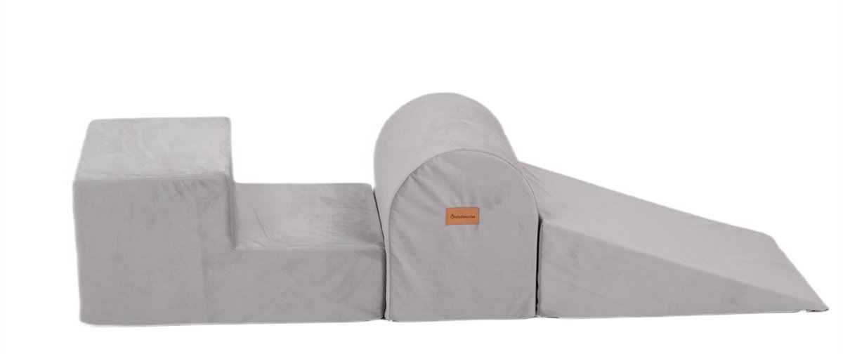 Ballenbak Baby Velvet Taupe Grijs - Speelgoed 1 jaar, 2 jaar, 3 jaar - Speelset Playground Ballenbad Superzacht - Ballenbakken - Kidsdouche -BPA vrije ballen 200 stuks Ø 7 cm - Goud, Zilver, Parelmoer