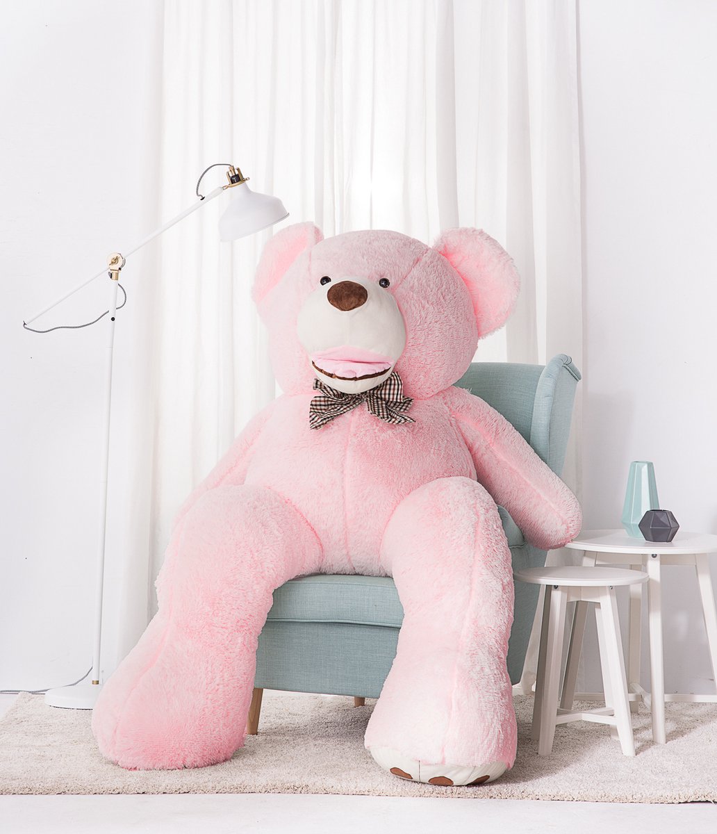 Grote Knuffebeer - 190CM - Teddybeer XXL - Mega Knuffel - Roze