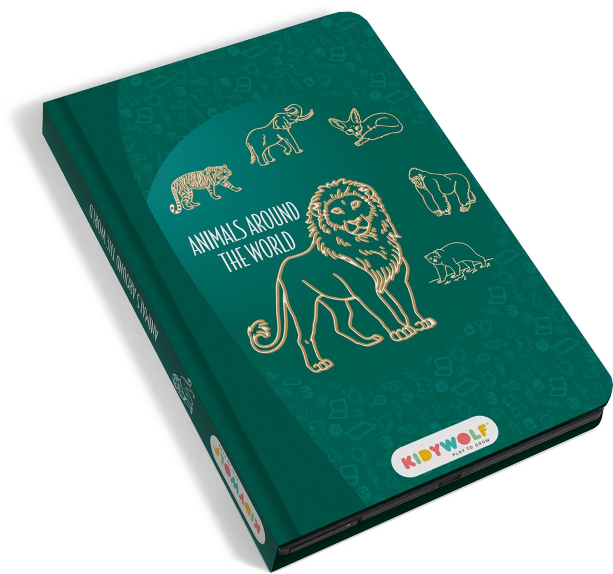 Kidywolf - Kidydraw-Tekentablet met 30 tekeningen ANIMALS AROUND THE WORLD