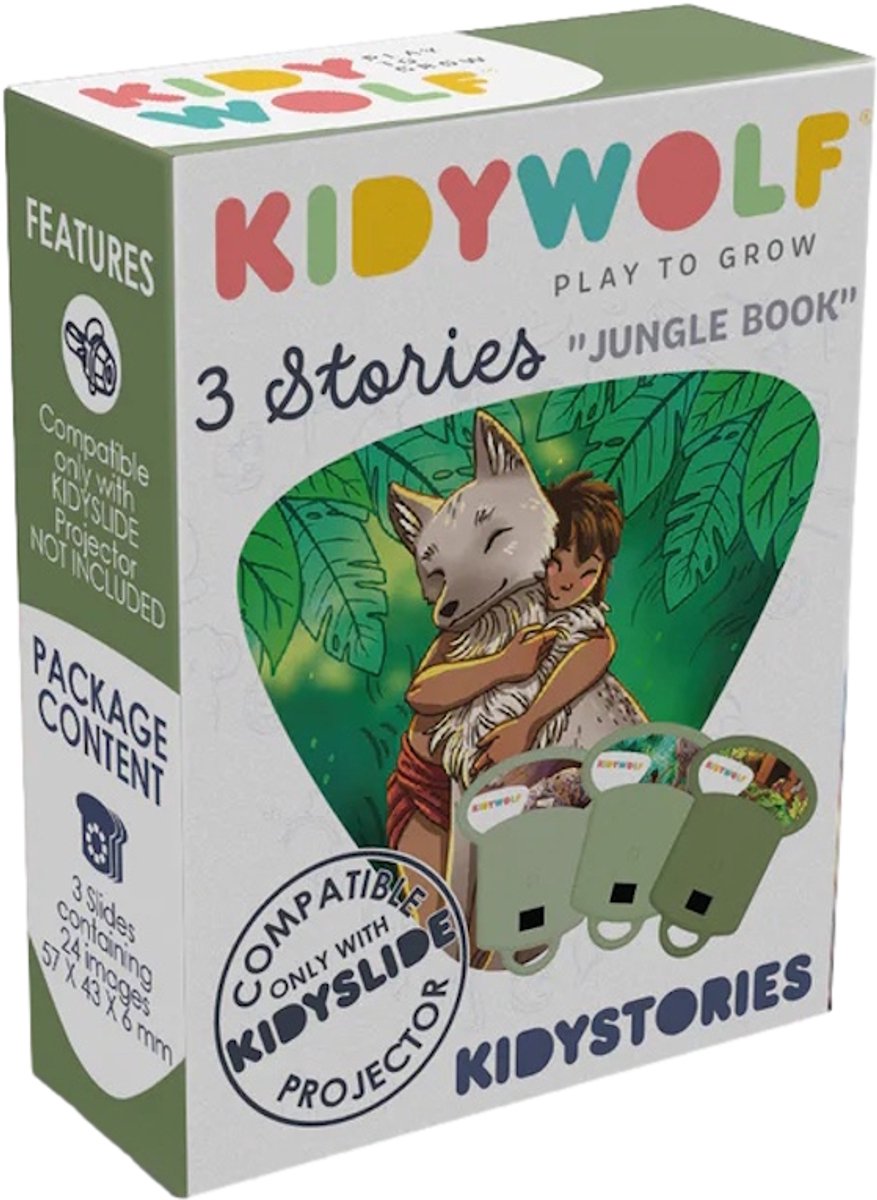 Kidywolf Jungle Book Verhalen Uitbreiding voor Kidyslide Projector KIDYSTORIES-JB