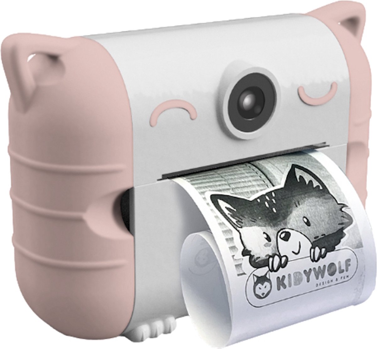 Kidywolf Kidyprint Kindercamera met thermische printer Roze