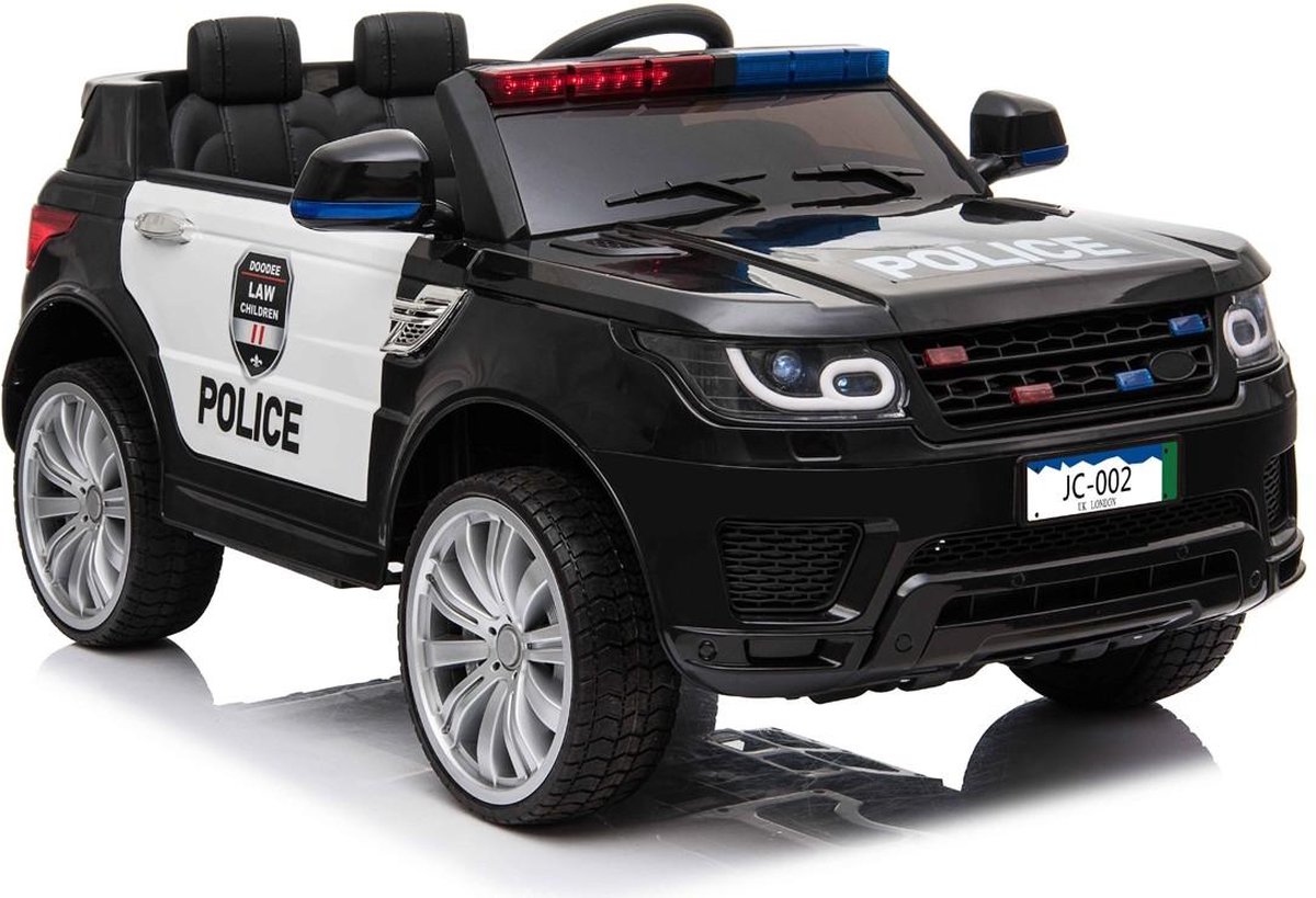   Politie Elektrische Kinderauto Land Rover Zwart