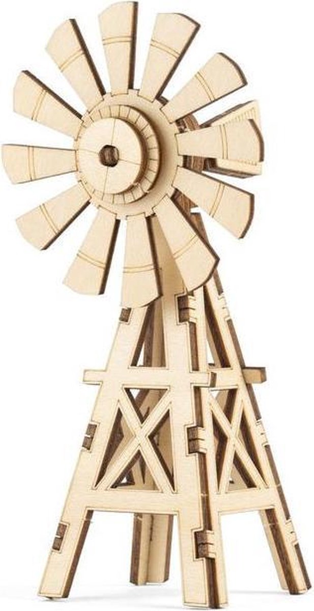 Kikkerland 3d-puzzel Windmill 15 X 11 Cm Hout Naturel