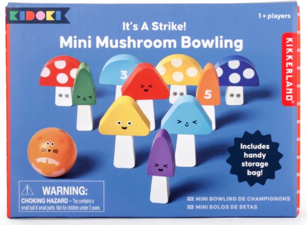 Kikkerland Its a Strike! - Mini Mushroom Bowling - Speelgoed - Spellen - Bowlen