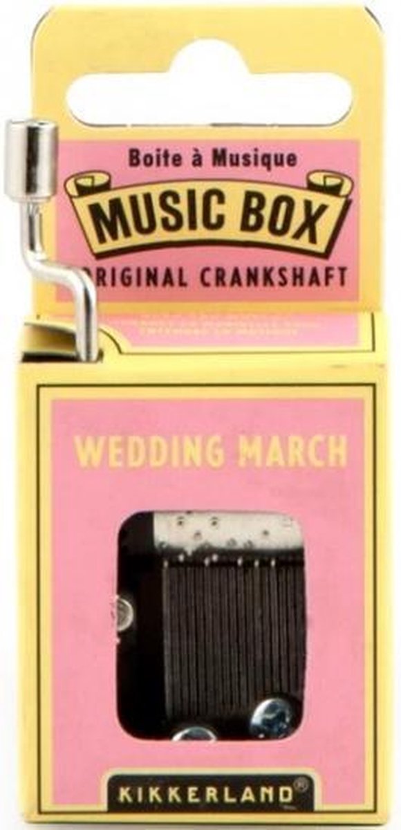 muziekdoos Wedding March 4 x 5 cm RVS zilver