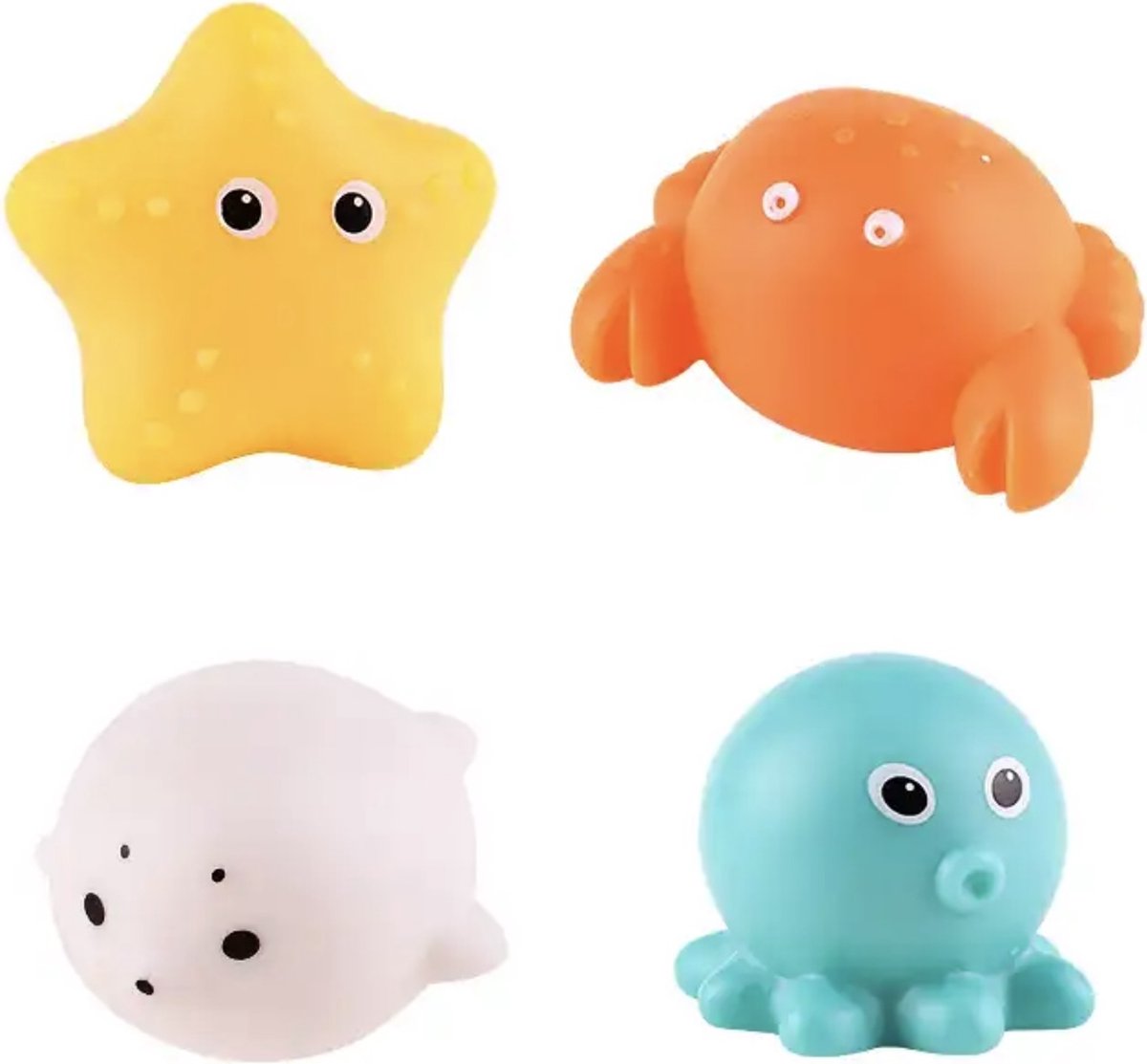 KimDo - Lichtgevend oceaan dieren badspeelgoed - 4 Dieren - Speelgoed - Bad - Jongen - Meisje - Badspeeltjes - Baby