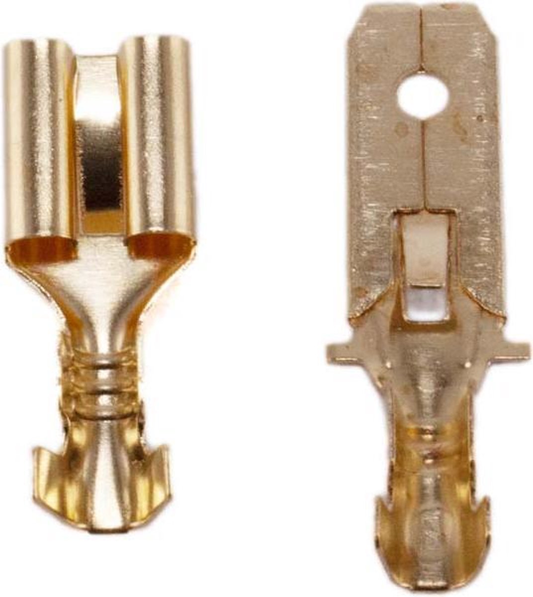 40 Stuks 6.3 mm AMP connector pins male en female