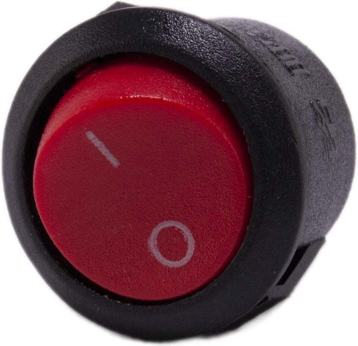 Schakelaar aan uit rood rond voor elektrische kinderauto