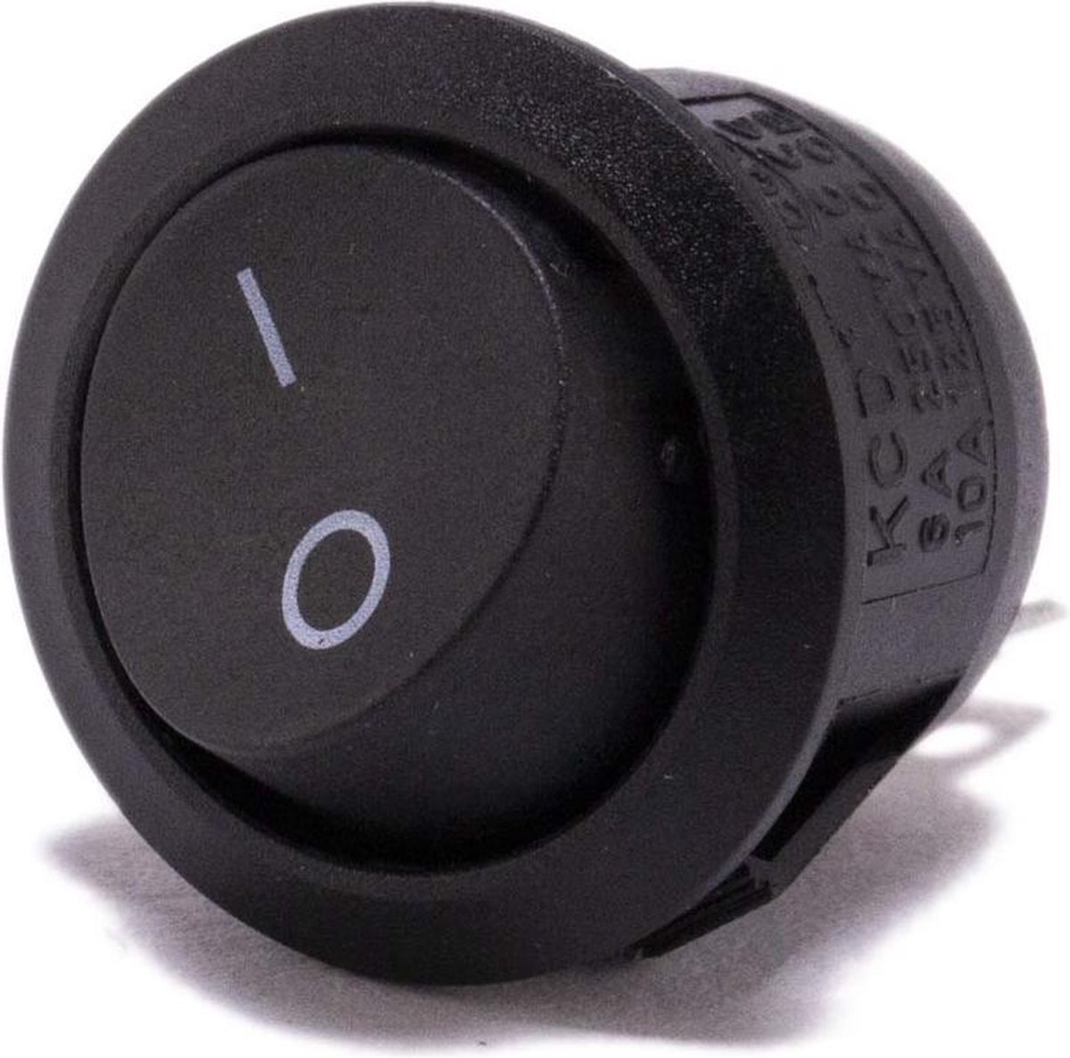 Schakelaar aan uit zwart rond voor elektrische kinderauto