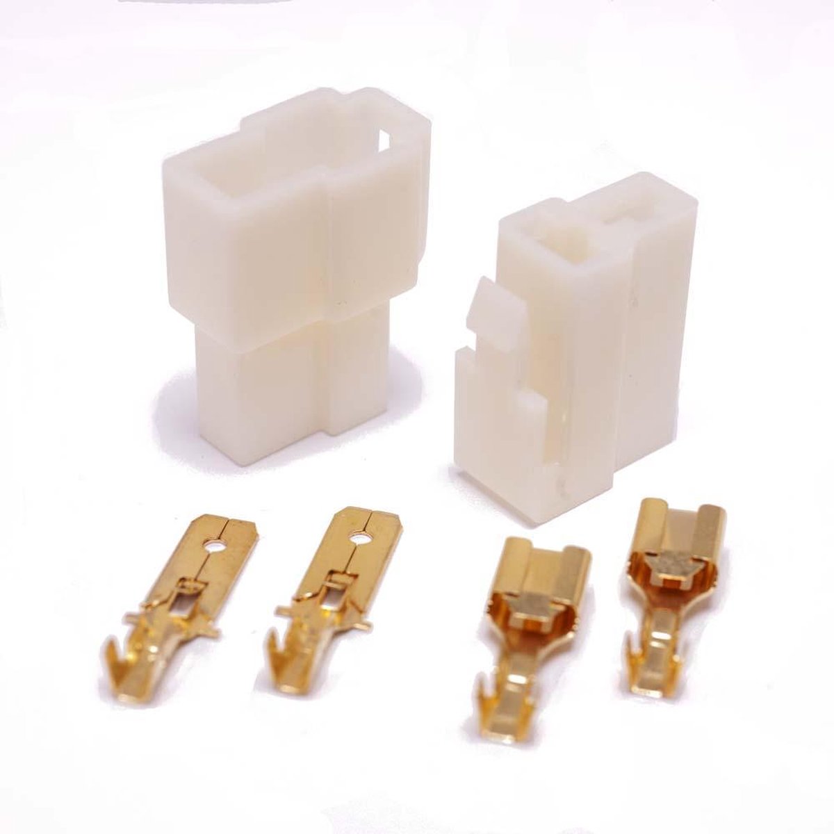 Set 2 polige T connector voor elektrische kinderauto (male + female)