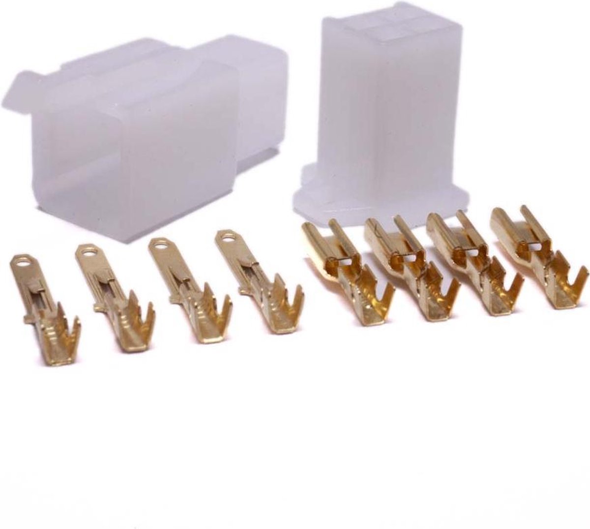 Set 4 polige connectoren klein voor elektrische kinderauto (male +female)