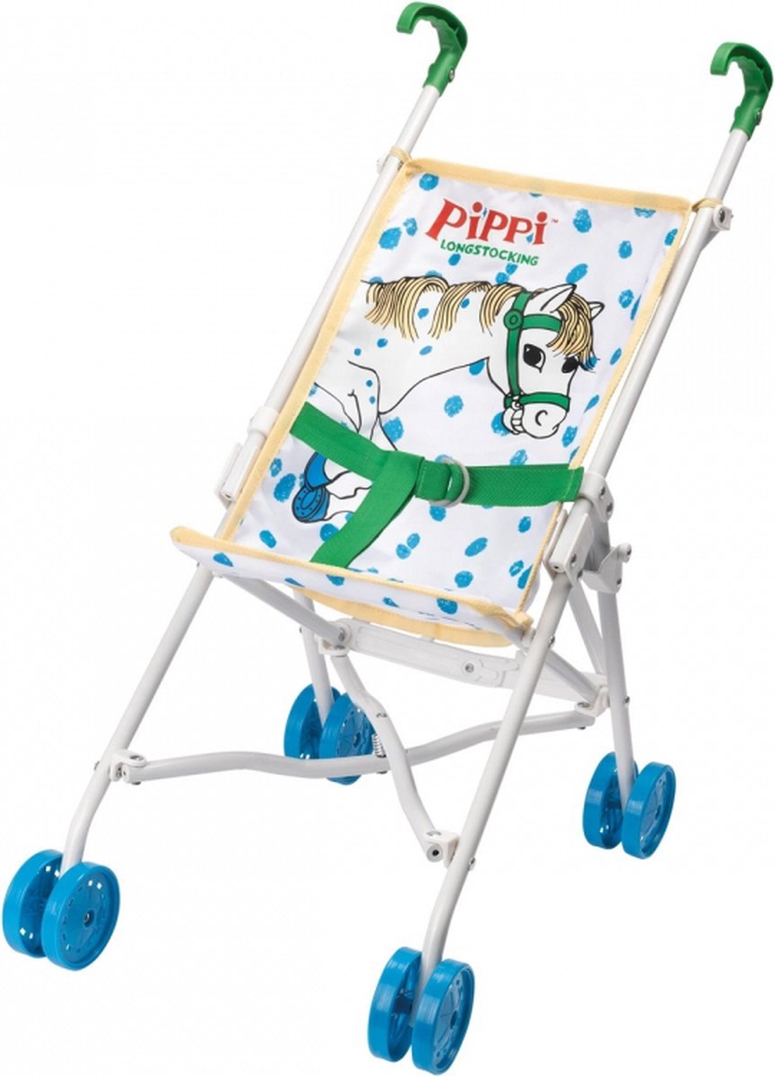 Kinderboeken Pippi poppenwagen - klassiek speelgoed buggy voor poppen.