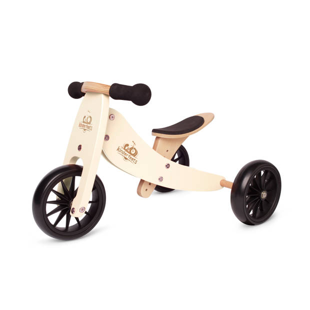 Kinderfeets 2-in-1 houten loopfiets & driewieler vanaf 1 jaar Tiny Tot - Cream