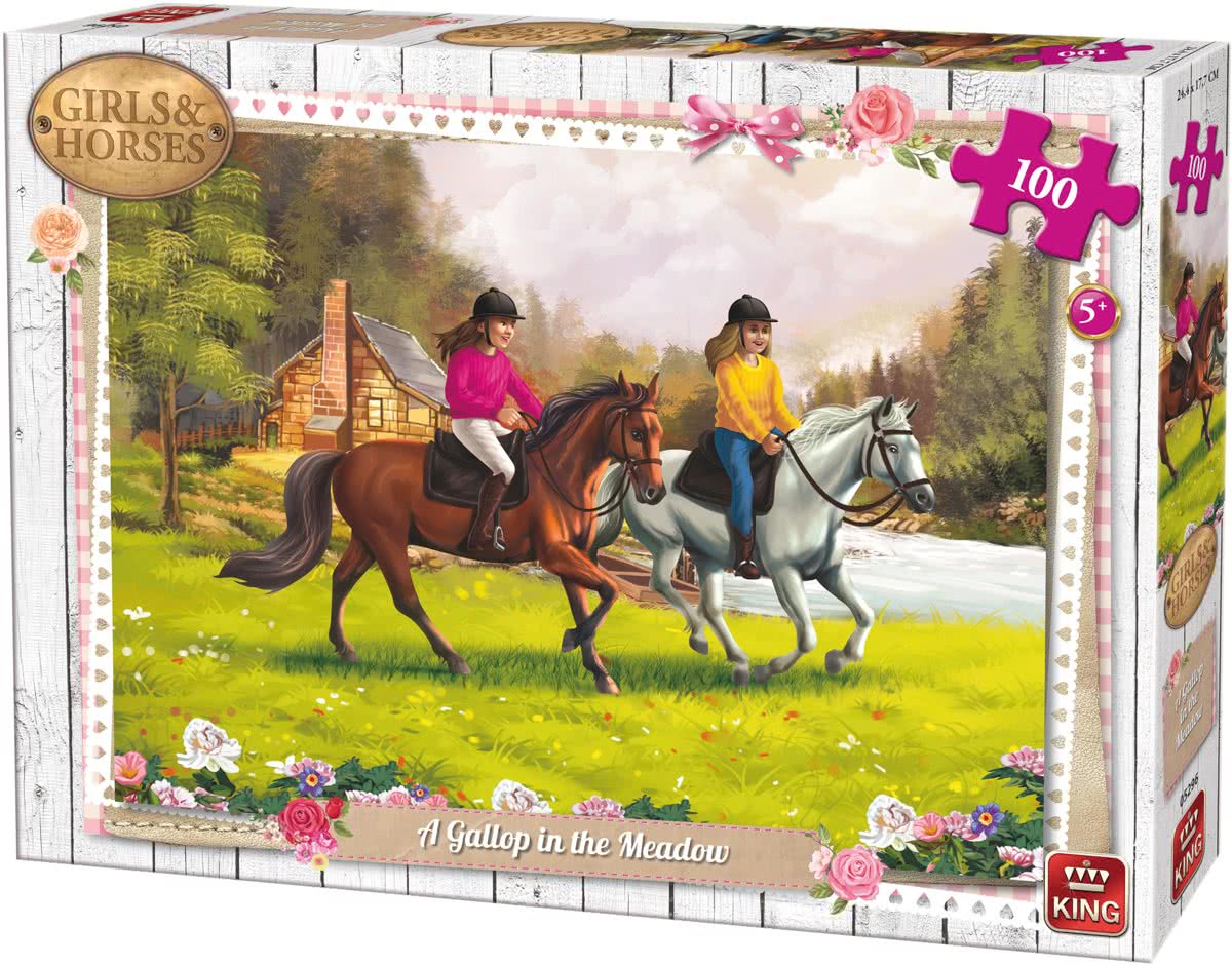King Girls & Horses A Gallop in the Meadow 100 stukjes