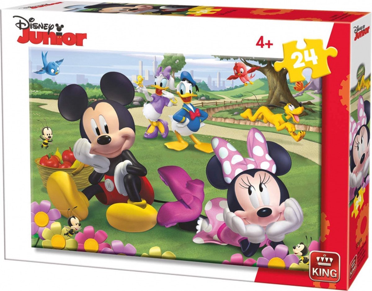 Disney legpuzzel Mickey & Minnie Mouse junior 26 cm 24 stuks