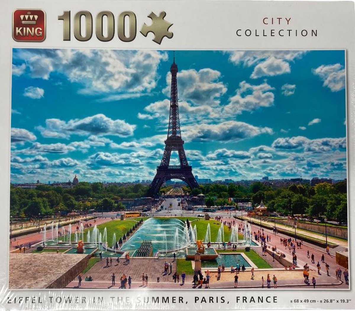 King - Legpuzzel Eifeltoren Parijs in de zomer - City collection - legpuzzel voor volwassenen